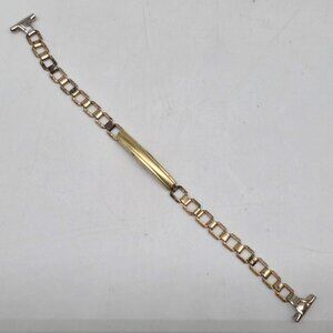 Vintage Gold-Toned Wristwatch Bracelet With 4-part Clasp 6.25"